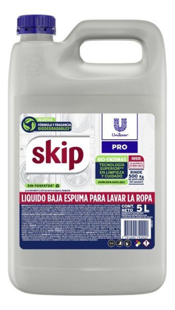Jabón Liquido Skip Baja Espuma X 5 Litros